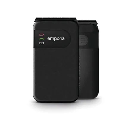 Emporia SIMPLICITYglam 2G, Schwarz - Modell 2025 Handy (Seniorenhandy, Klapp)