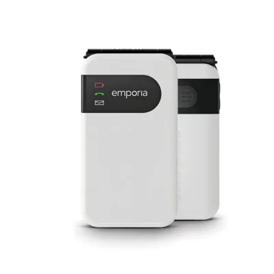 Emporia SIMPLICITYglam 2G, Weiß - Modell 2025 Handy (Seniorenhandy, Klapp)