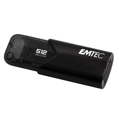 EMTEC B110 Click Easy 3.2 512GB USB-Stick, Schwarz (ECMMD64GB113)