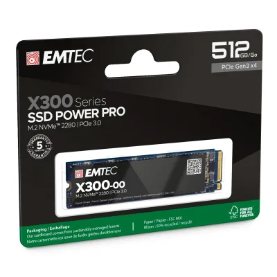 EMTEC X300 M.2 SSD Power Pro 512 GB NVMe PCIe 3.0 (ECSSD512GX300)