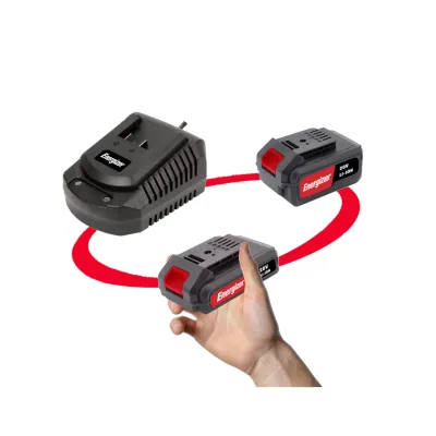 Energizer 20V Akku-Set mit Schnellladegerät – 2Ah & 4Ah Lithium-Ionen Akkus