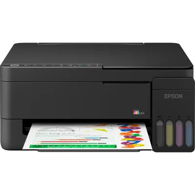 Epson ECOTANK ET-2914, Schwarz Multifunktionsdrucker (Tintenstrahldrucker, 3-in1, Drucker, Scanner, Kopierer, WLAN, USB, AirPrint, Duplex, A4)