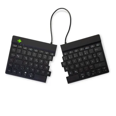Ergonomische Tastatur R-Go Split Break mit Pausensoftware, geteilte Tastatur, QWERTZ (DE), kabellos, schwarz