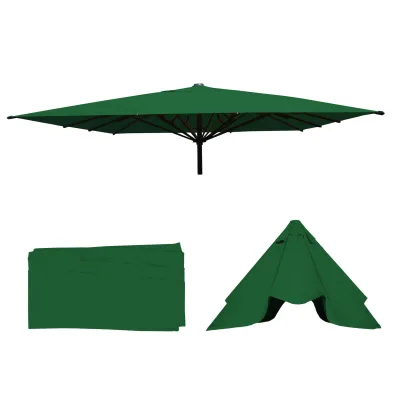 Ersatz-Bezug für Gastronomie Sonnenschirm MCW-D20, Sonnenschirmbezug Ersatzbezug, 5x5m (Ø7,2m) Polyester ~ dunkelgrün