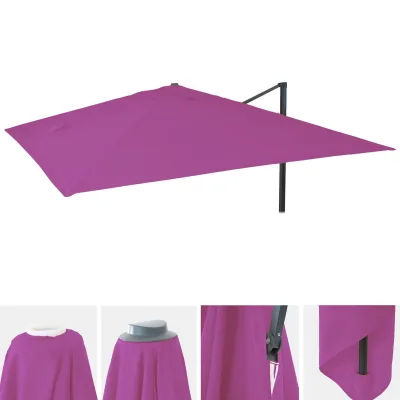 Ersatz-Bezug für Luxus-Ampelschirm MCW-A96, Sonnenschirmbezug Ersatzbezug, 3,5x3,5m (Ø4,95m) Polyester ~ lila-violett