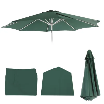 Ersatz-Bezug für Sonnenschirm Asti, Sonnenschirmbezug Ersatzbezug, Ø 3m Stoff/Textil ~ grün