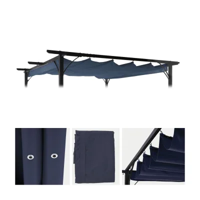 Ersatzbezug 320x250cm für Dach Pergola Pavillon MCW-C42 3x3m ~ blau