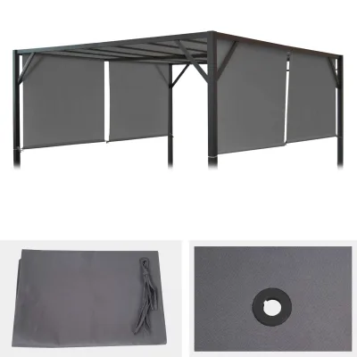 Ersatzbezug für Dach Pergola Pavillon Beja 3x3m ~ grau