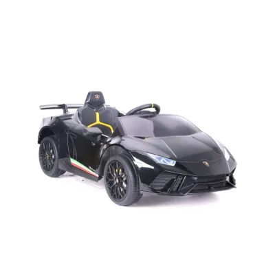 ES-Toys Kinder Elektroauto Lamborghini Huracan EVA-Reifen Scheinwerfer Bluetooth schwarz