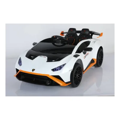 ES-Toys Kinder Elektroauto Lamborghini Huracan STO Drift Fernbedienung MP3 USB weiß