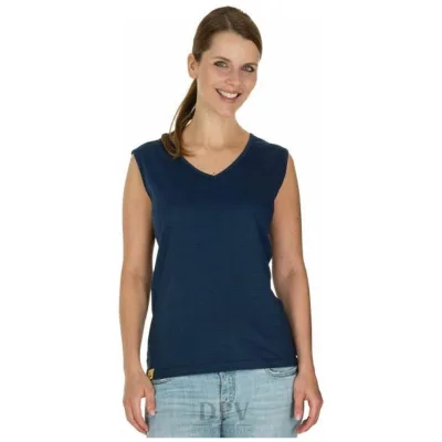 ESD-Protect ESD V-Shirt Lady Typ TT-215 tailliert, ohne Ärmel Gr. 4XL blau