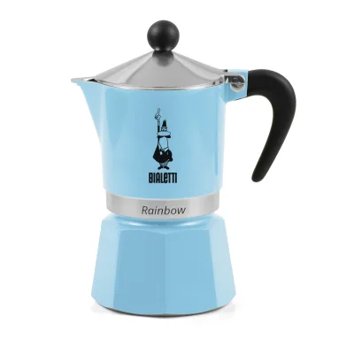Espressokocher Rainbow 6 Tassen hellblau