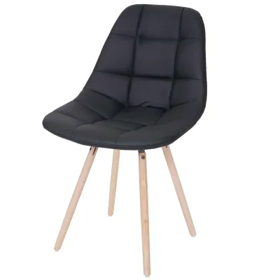 Esszimmerstuhl MCW-A60 II, Stuhl Küchenstuhl, Retro 50er Jahre Design ~ Kunstleder schwarz