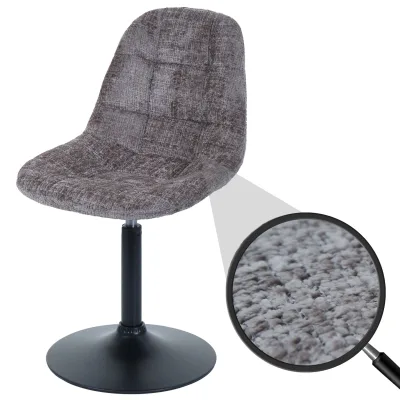 Esszimmerstuhl MCW-A60, Küchenstuhl Stuhl Drehstuhl, Stahl MVG Stoff/Textil Chenille (465g/m²) ~ braun