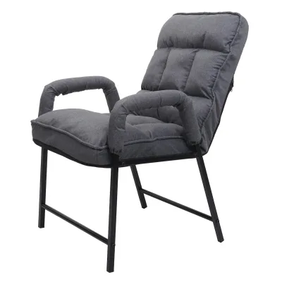 Esszimmerstuhl MCW-K40, Stuhl Polsterstuhl, 160kg belastbar Rückenlehne verstellbar Metall ~ Stoff/Textil dunkelgrau