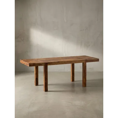 Esszimmertisch – Massivholz Braun 120–200 cm rechteckig verlängerbar