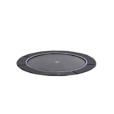 EXIT Dynamic ebenerdiges sports Trampolin ø427cm - schwarz