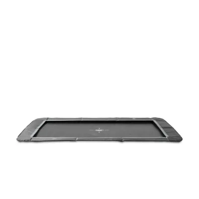 EXIT InTerra ebenerdige sports Trampolin 244x366cm - schwarz