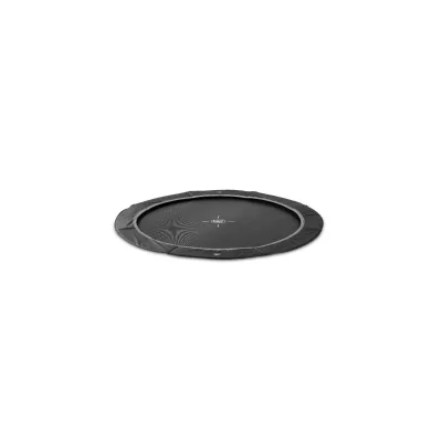 EXIT InTerra ebenerdige sports Trampolin ø366cm - schwarz