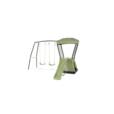 Exit Toys Spielhaus Grün, Natur, Schwarz 340x216x253 cm