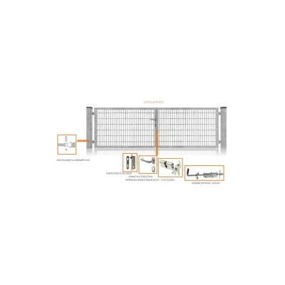 Fa-Bausysteme Doppelflügeltor Verzinkt 5000 x 1600 mm