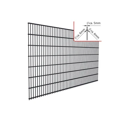 Fa-Bausysteme Doppelstabmatte 6/5/6 Anthrazitgrau Höhe: 1230 mm