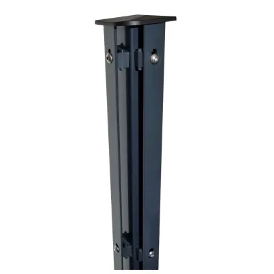 Fa-Bausysteme Eckzaunpfosten Anthrazit Abdeckschiene Höhe: 1830 mm