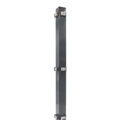 Fa-Bausysteme Eckzaunpfosten Anthrazit Klemmplättchen Höhe: 630 mm