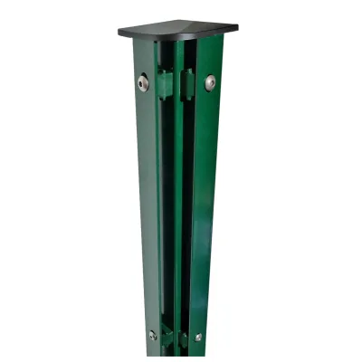 Fa-Bausysteme Eckzaunpfosten Moosgrün Abdeckschiene Höhe: 1230 mm