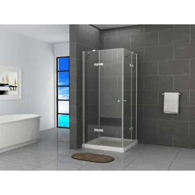 Fa-Bausysteme Glasdusche Eder Gestreift 80 x 80 cm ohne Wanne