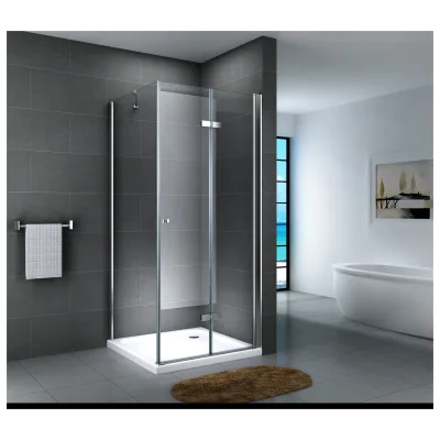 Fa-Bausysteme Glasdusche Leine Gestreift 90 x 90 cm ohne Wanne