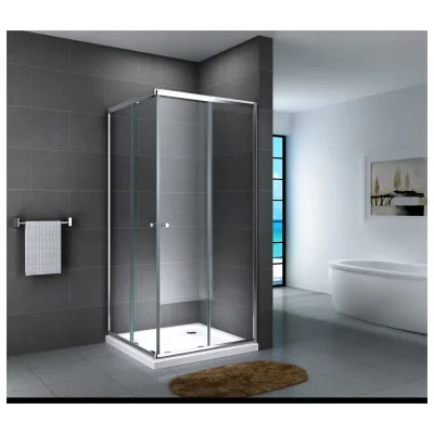 Fa-Bausysteme Glasdusche Werra Streifen 100 x 100 cm ohne Wanne