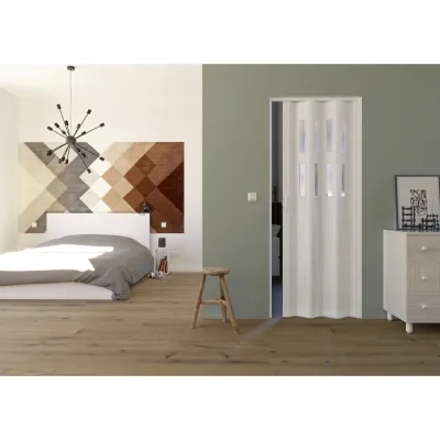 Falttür Luciana esche weiß 2 Fenster B 88,5 H 202 cm
