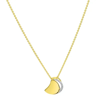Fascination by Ellen K. Anhänger mit Kette 375/- Gelbgold bicolor Zirkonia