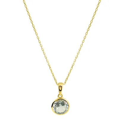 Fascination by Ellen K. Anhänger mit Kette 585/- Gelbgold Blautopas