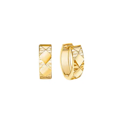 Fascination by Ellen K. Klappcreolen 585/- Gelbgold bicolor glanz/diam.