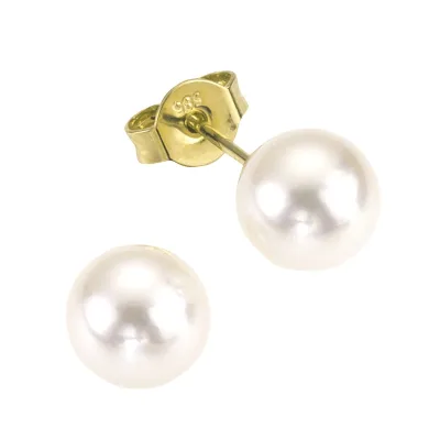 Fascination by Ellen K. Ohrringe Gold 585 Akoya-Perle 6,5-7mm