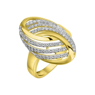 Fascination by Ellen K. Ring 585/- Gelbgold bicolor Zirkonia