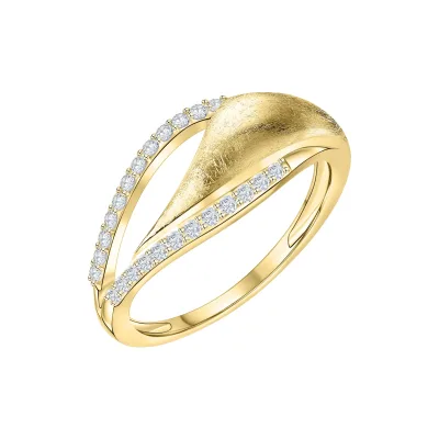 Fascination by Ellen K. Ring 585 Gold zweifarbig mit 24x Zirkonia weiß