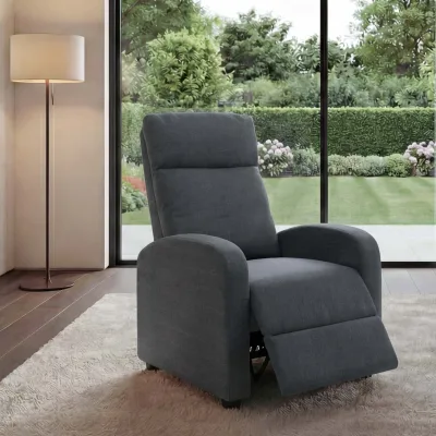 Fernsehsessel MCW-F76, Relaxsessel Sessel Liegesessel, Liegefunktion verstellbar Stoff/Textil ~ hellgrau