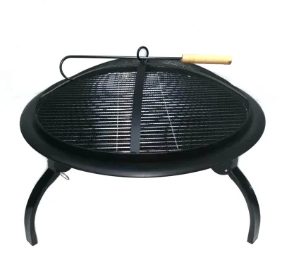 Feuerschale aus Edelstahl, Ø 66 x 41,5 cm - Schwarz