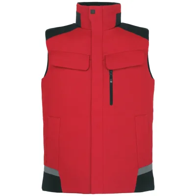FHB Arbeitsweste wasserabweisend Hauke Gr. XS rot/schwarz