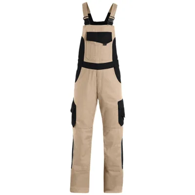 FHB Latzhose Herren Twill Eckhard 130630 46 beige/schwarz
