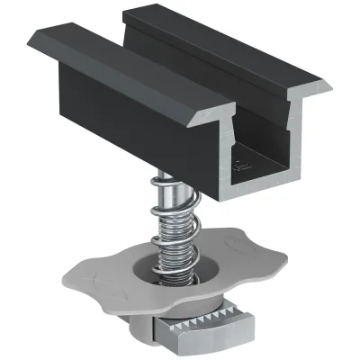 Fischer Mittelklemme vorm. PM C 33-39 Aluminium schwarz