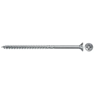 Fischer PowerFast II Spanplattenschraube 4,5 x 70 mm, Senkkopf, Kreuzschlitz Pozidriv, verzinkt blau, Teilgewinde, VE 500