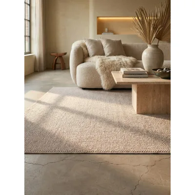 Flachgewebe-Teppich Berber-Tradition Beige 120x170 cm Uni meliert