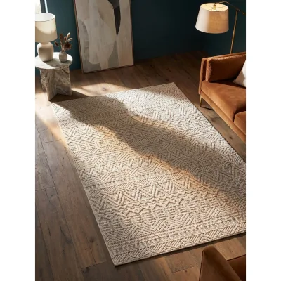 Flachgewebe-Teppich Ethno Creme 240x340 cm Ethno-Streifen
