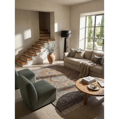Flachgewebe-Teppich Orient Natur 200 x 290 cm - BERMEO   Kadima Design