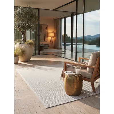 Flachgewebe-Teppich Pflegeleicht Creme 200x280 cm - BORNO   Kadima