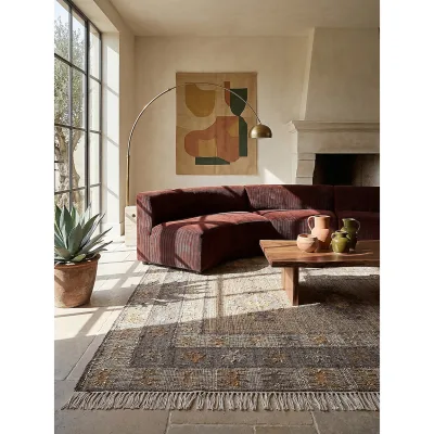 Flachgewebe-Teppich Stern Natur 140 x 200 cm - BERMEO   Kadima Design